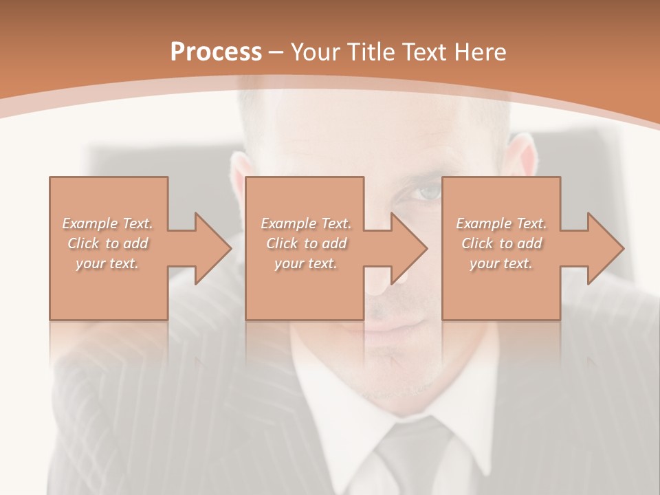 A Man In A Suit Is Looking At The Camera PowerPoint Template