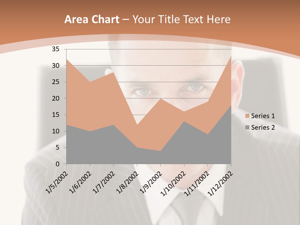A Man In A Suit Is Looking At The Camera PowerPoint Template