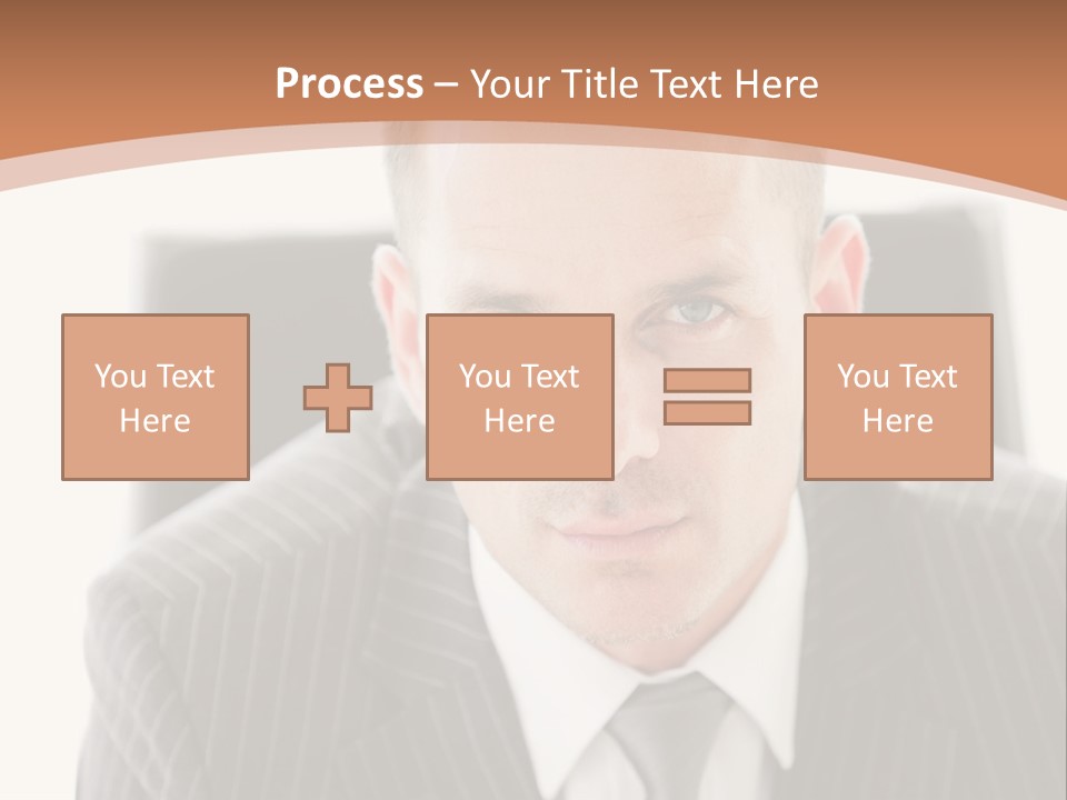 A Man In A Suit Is Looking At The Camera PowerPoint Template