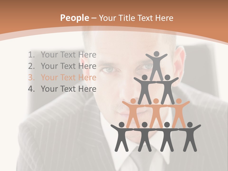 A Man In A Suit Is Looking At The Camera PowerPoint Template