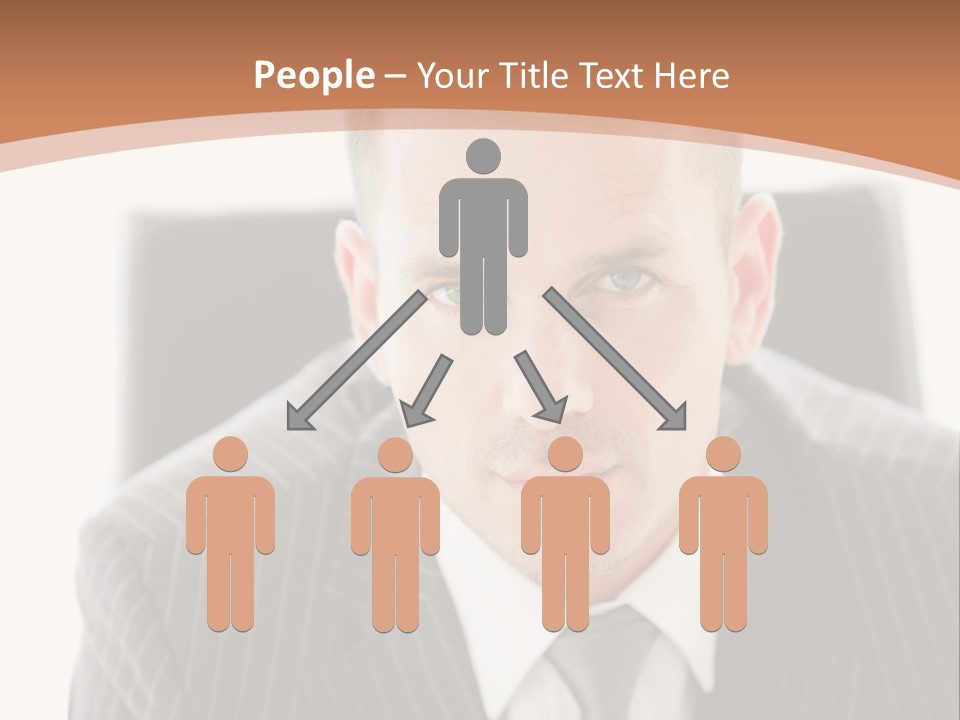 A Man In A Suit Is Looking At The Camera PowerPoint Template