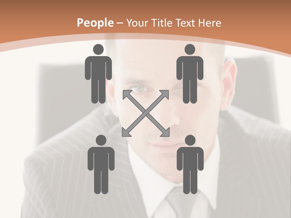 A Man In A Suit Is Looking At The Camera PowerPoint Template