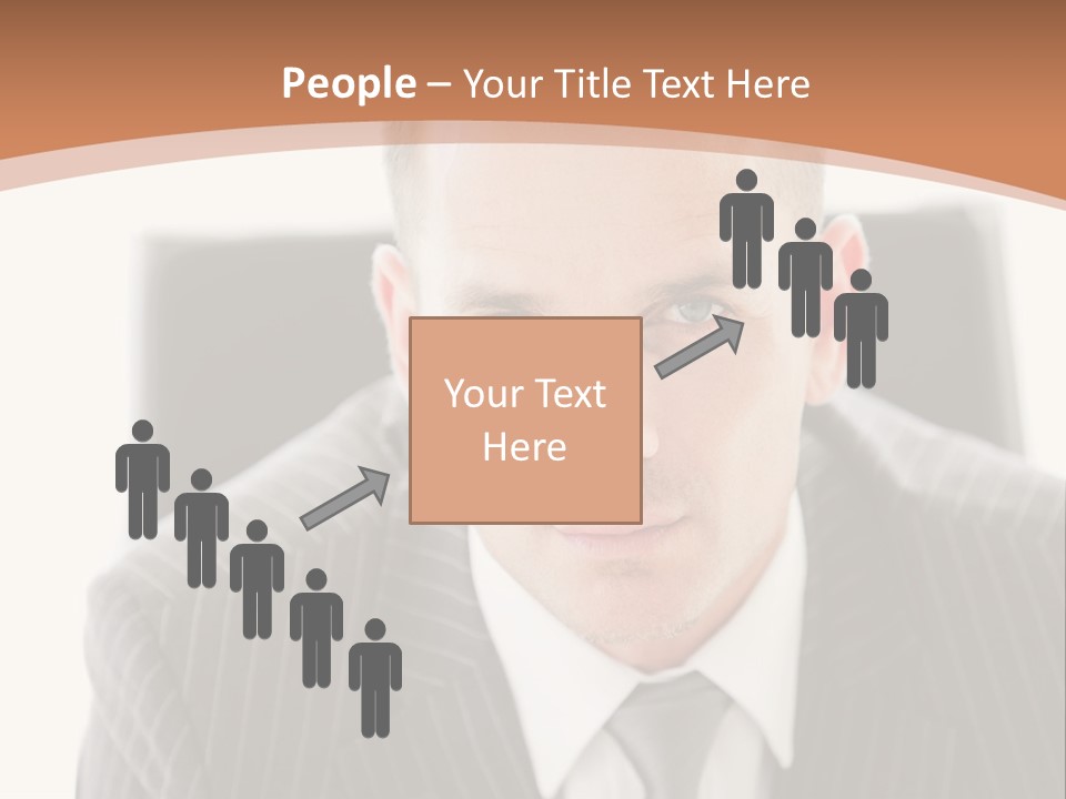 A Man In A Suit Is Looking At The Camera PowerPoint Template