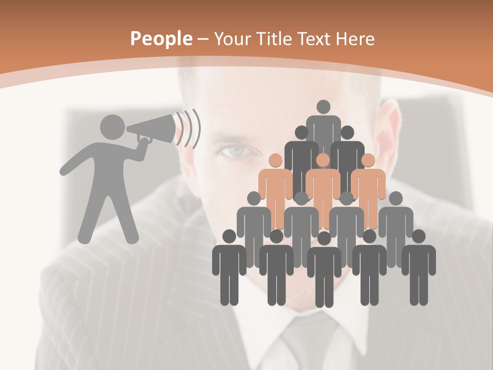 A Man In A Suit Is Looking At The Camera PowerPoint Template