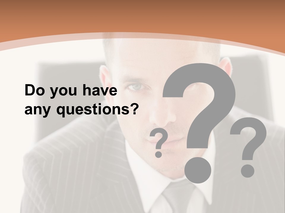 A Man In A Suit Is Looking At The Camera PowerPoint Template