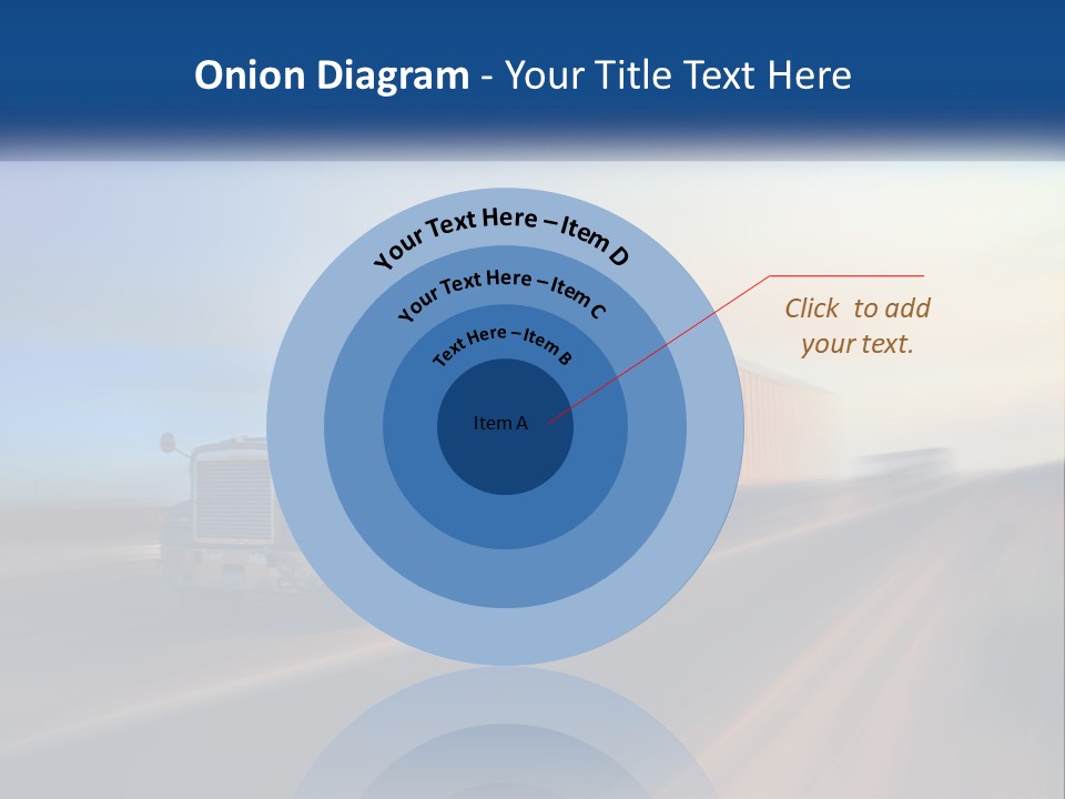 A Semi Truck Driving Down A Road With A Sky Background PowerPoint Template