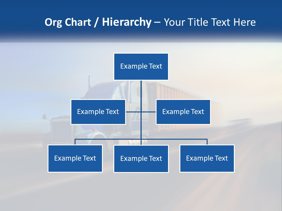 A Semi Truck Driving Down A Road With A Sky Background PowerPoint Template