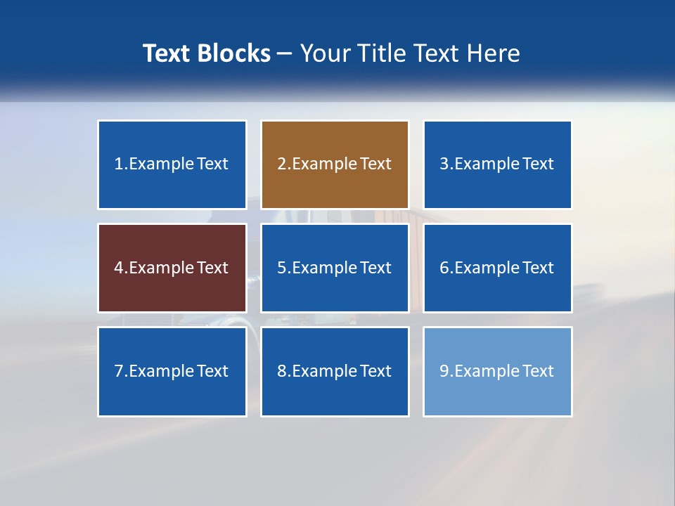 A Semi Truck Driving Down A Road With A Sky Background PowerPoint Template