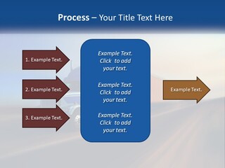 A Semi Truck Driving Down A Road With A Sky Background PowerPoint Template