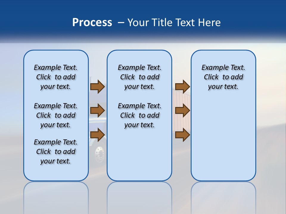 A Semi Truck Driving Down A Road With A Sky Background PowerPoint Template