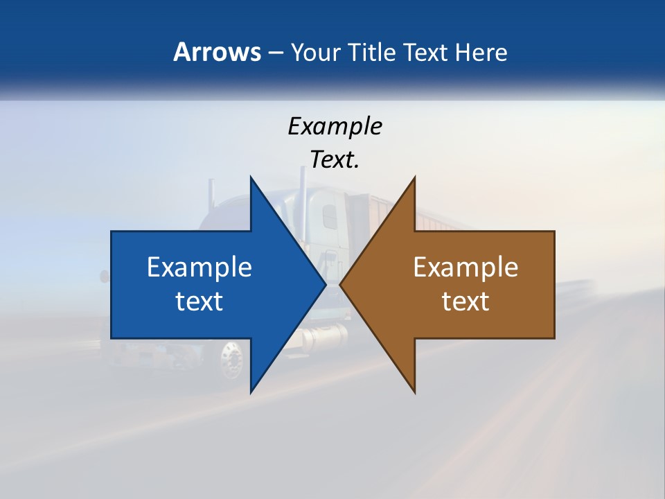 A Semi Truck Driving Down A Road With A Sky Background PowerPoint Template