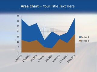 A Semi Truck Driving Down A Road With A Sky Background PowerPoint Template