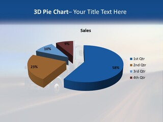A Semi Truck Driving Down A Road With A Sky Background PowerPoint Template