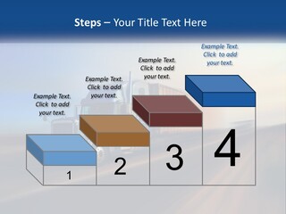 A Semi Truck Driving Down A Road With A Sky Background PowerPoint Template