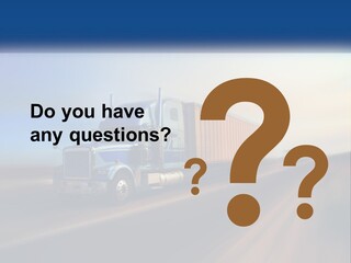 A Semi Truck Driving Down A Road With A Sky Background PowerPoint Template