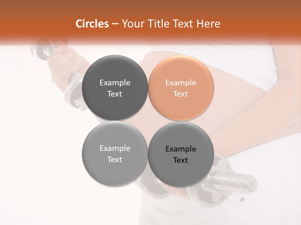 A Pregnant Woman Holding Two Dumbs In Her Belly PowerPoint Template