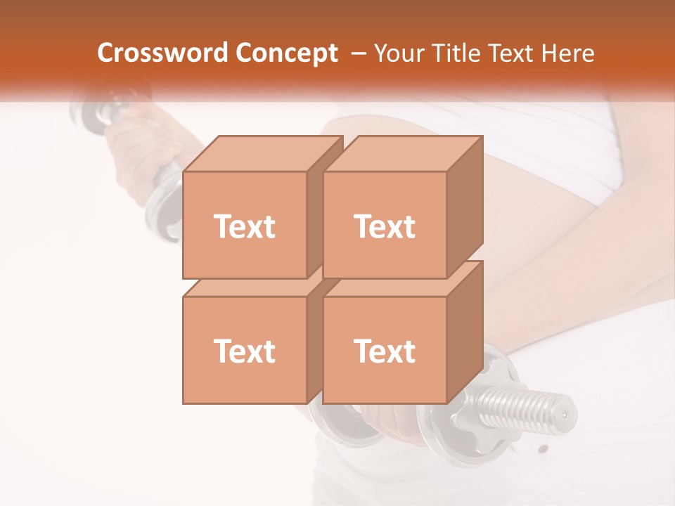 A Pregnant Woman Holding Two Dumbs In Her Belly PowerPoint Template