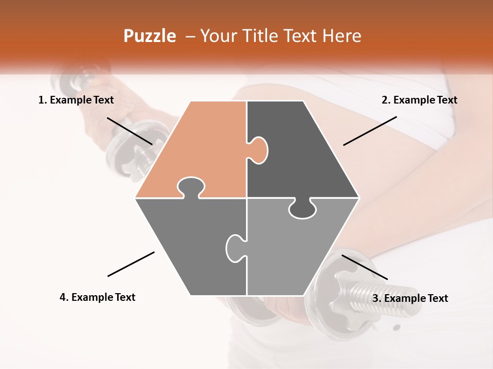 A Pregnant Woman Holding Two Dumbs In Her Belly PowerPoint Template