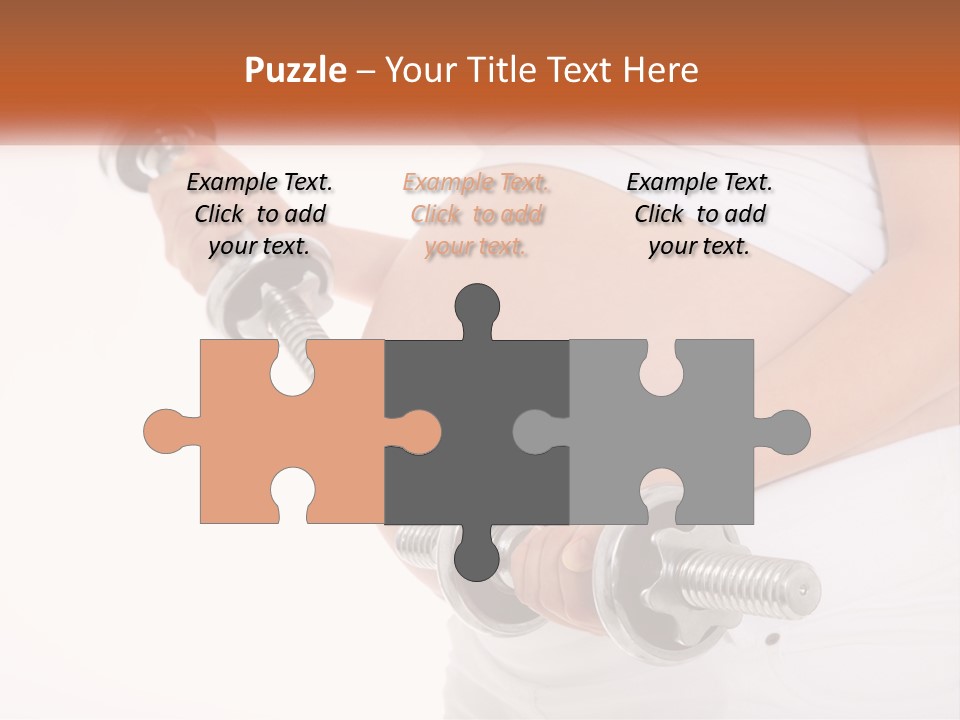 A Pregnant Woman Holding Two Dumbs In Her Belly PowerPoint Template