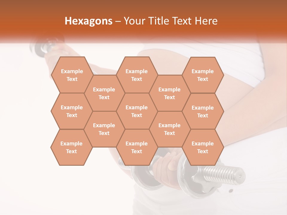 A Pregnant Woman Holding Two Dumbs In Her Belly PowerPoint Template