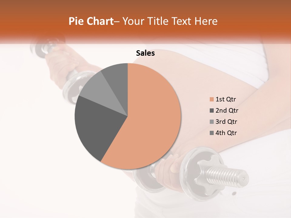 A Pregnant Woman Holding Two Dumbs In Her Belly PowerPoint Template