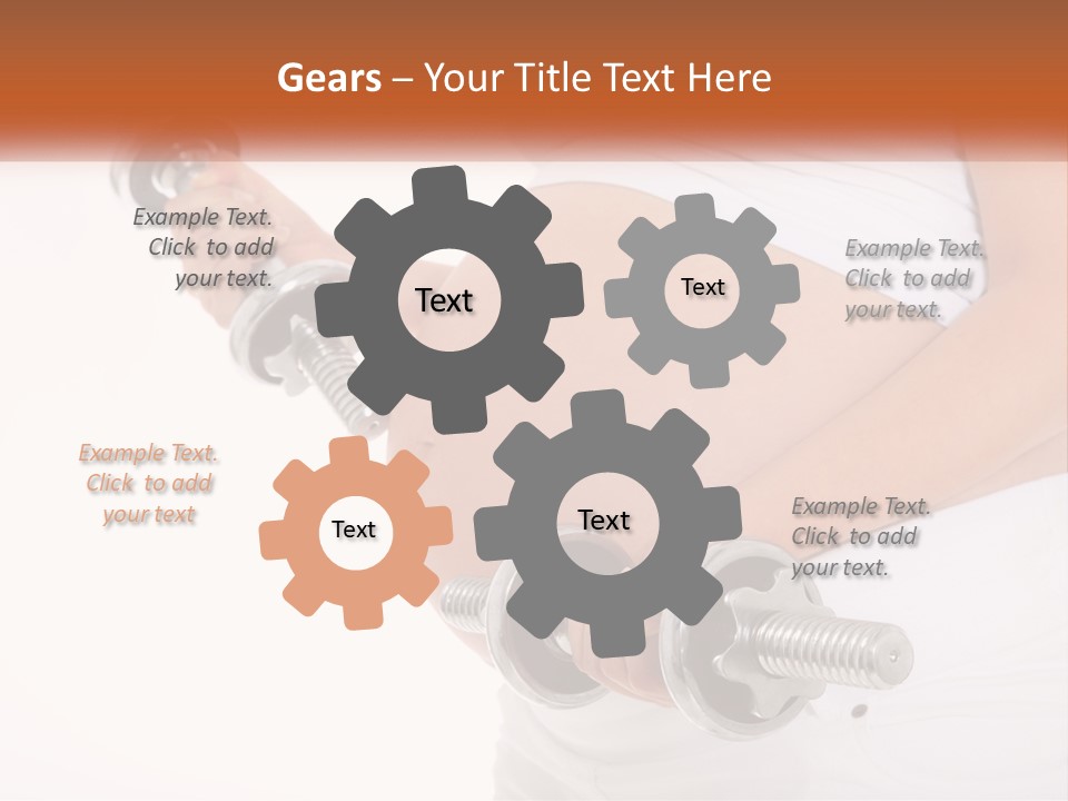 A Pregnant Woman Holding Two Dumbs In Her Belly PowerPoint Template