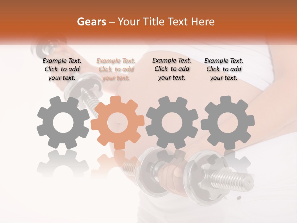 A Pregnant Woman Holding Two Dumbs In Her Belly PowerPoint Template