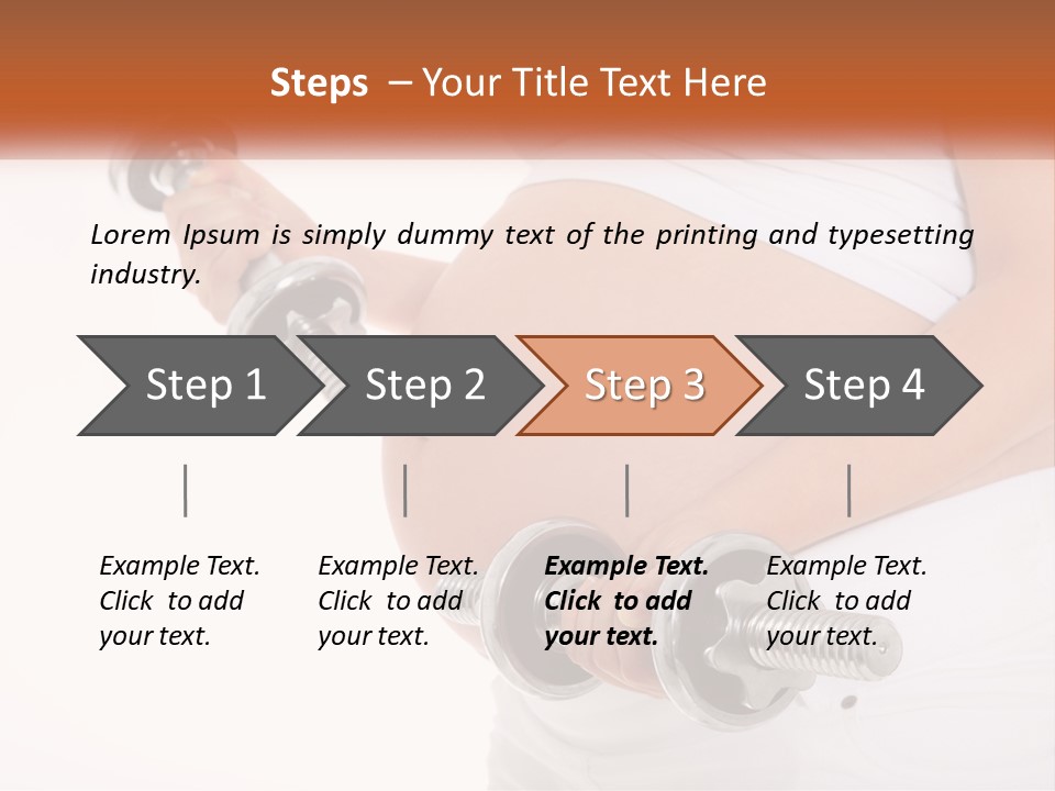 A Pregnant Woman Holding Two Dumbs In Her Belly PowerPoint Template