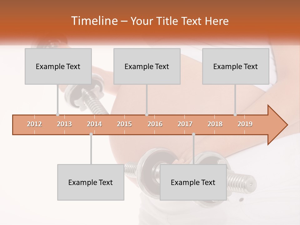 A Pregnant Woman Holding Two Dumbs In Her Belly PowerPoint Template