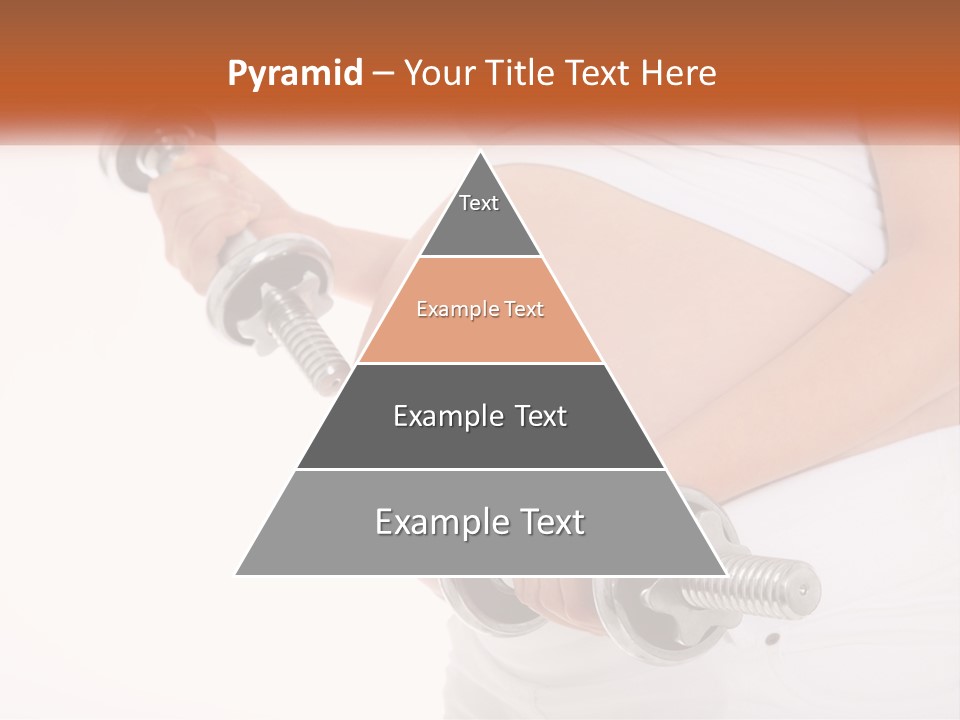 A Pregnant Woman Holding Two Dumbs In Her Belly PowerPoint Template