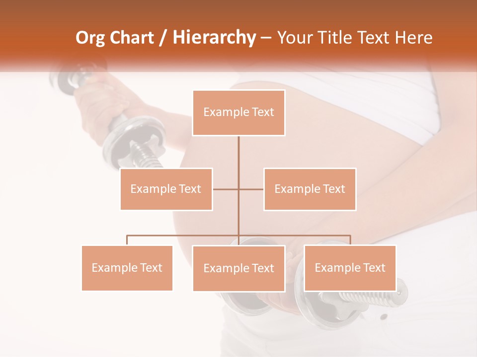 A Pregnant Woman Holding Two Dumbs In Her Belly PowerPoint Template