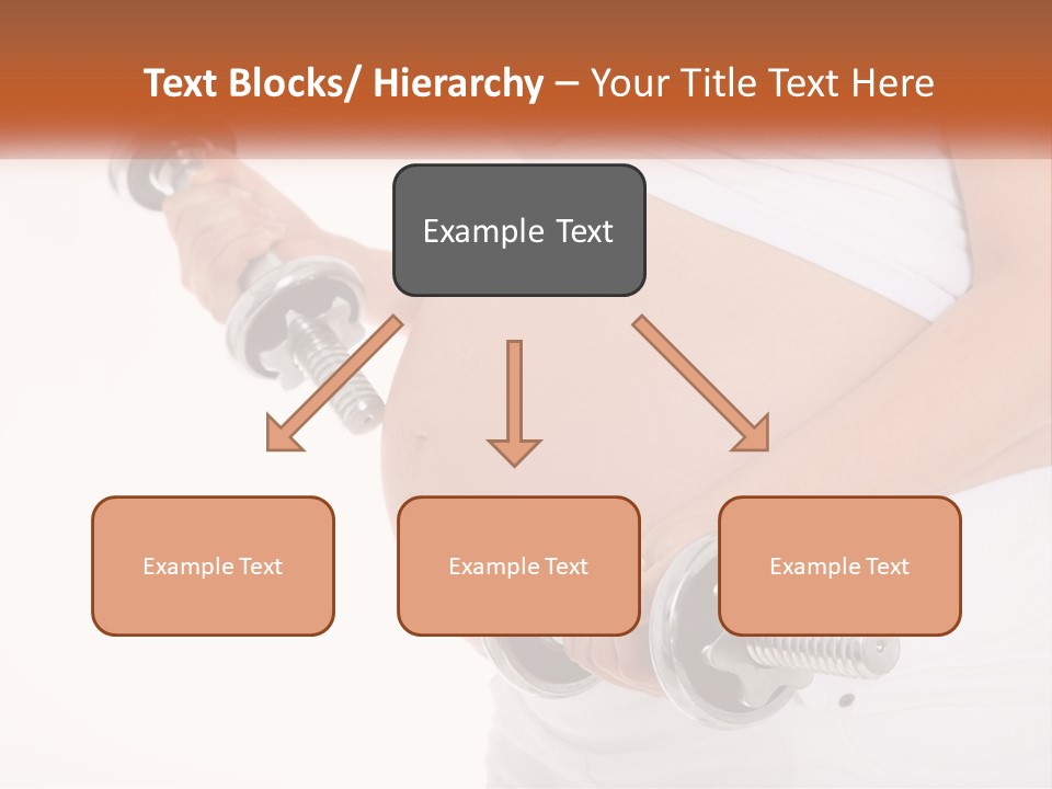 A Pregnant Woman Holding Two Dumbs In Her Belly PowerPoint Template