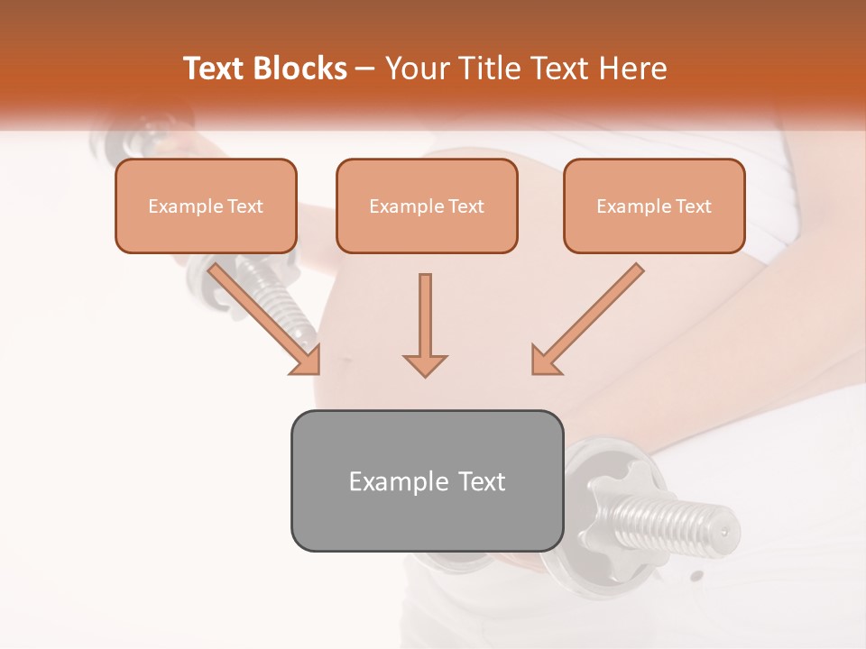 A Pregnant Woman Holding Two Dumbs In Her Belly PowerPoint Template