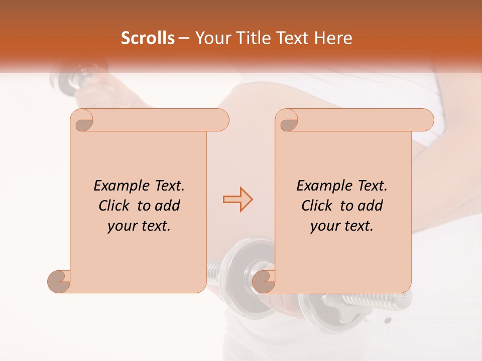 A Pregnant Woman Holding Two Dumbs In Her Belly PowerPoint Template