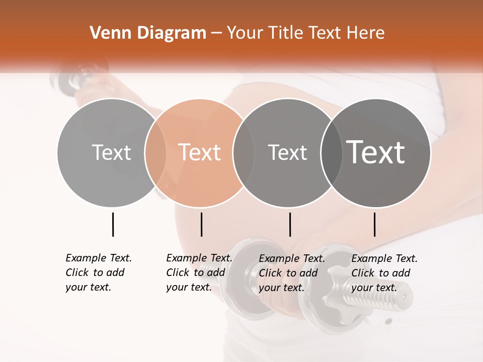 A Pregnant Woman Holding Two Dumbs In Her Belly PowerPoint Template