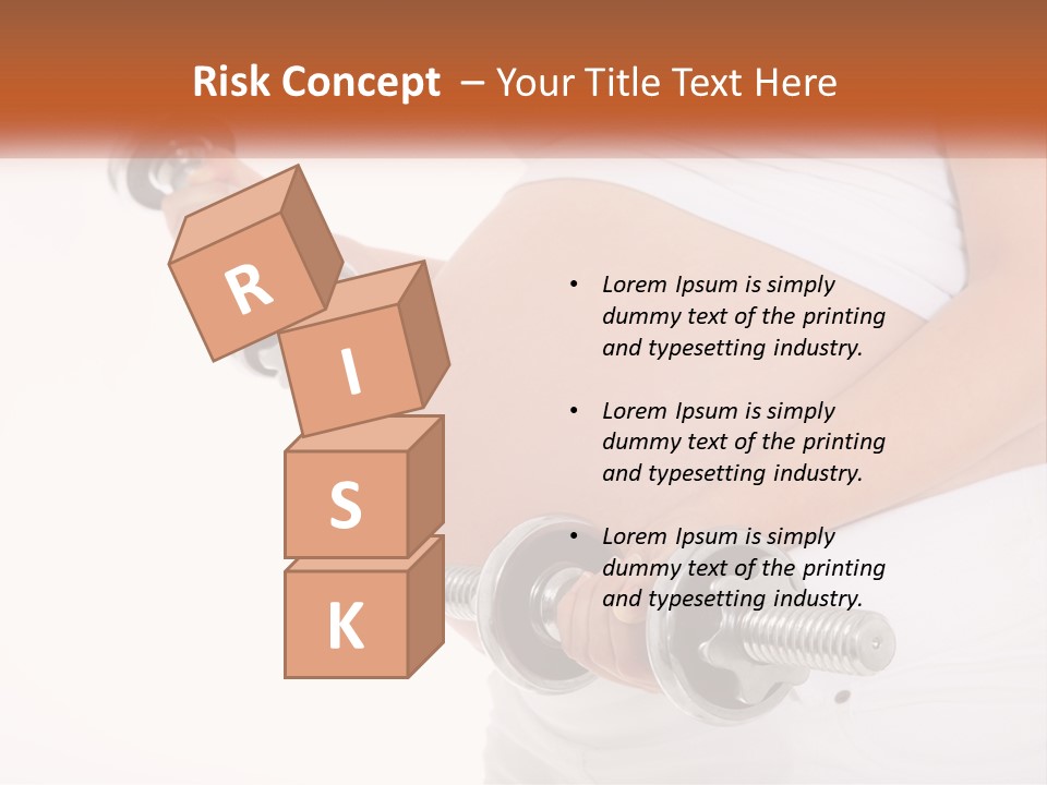 A Pregnant Woman Holding Two Dumbs In Her Belly PowerPoint Template