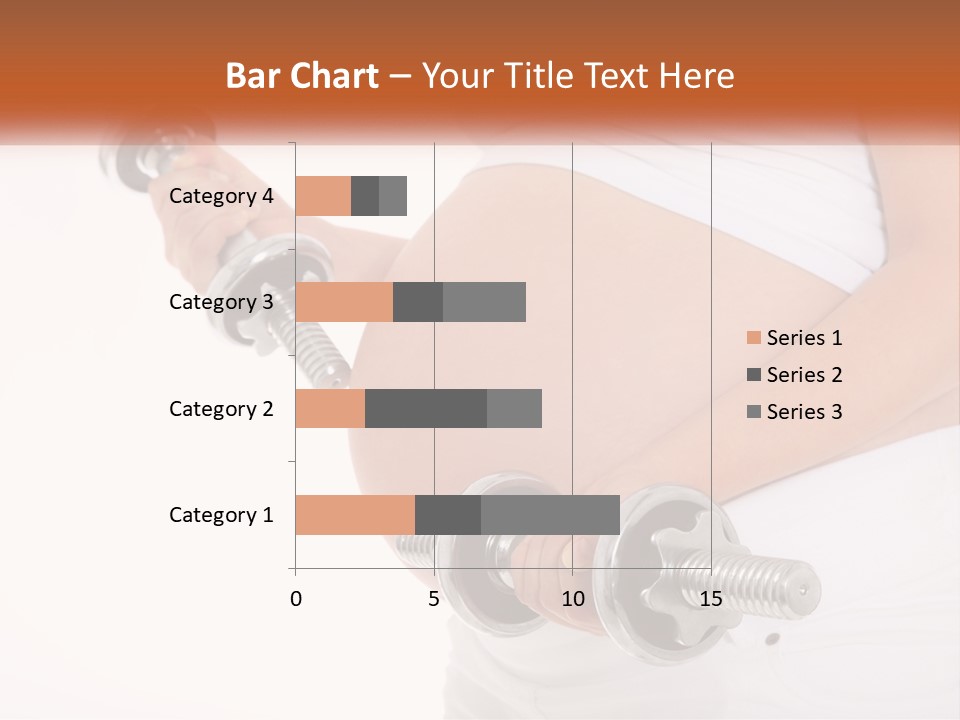 A Pregnant Woman Holding Two Dumbs In Her Belly PowerPoint Template