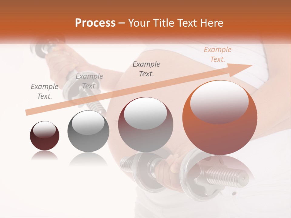 A Pregnant Woman Holding Two Dumbs In Her Belly PowerPoint Template