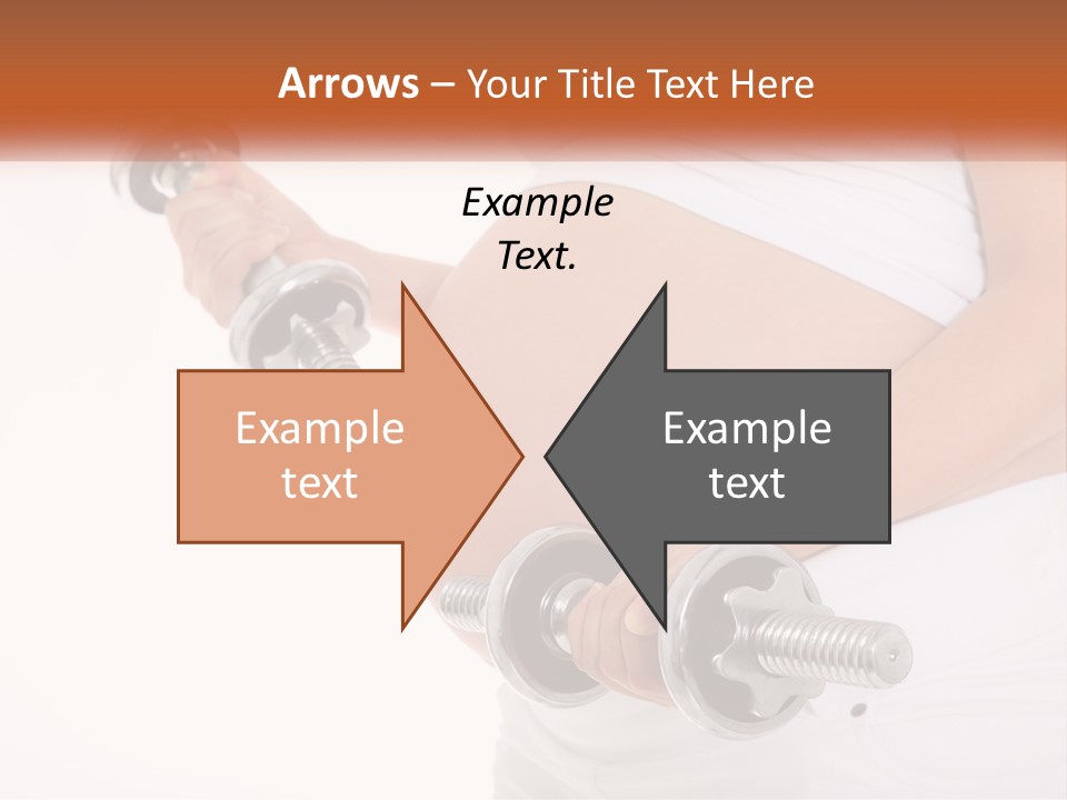 A Pregnant Woman Holding Two Dumbs In Her Belly PowerPoint Template