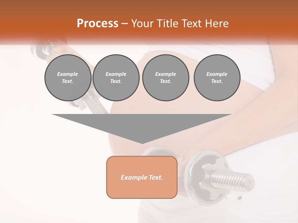 A Pregnant Woman Holding Two Dumbs In Her Belly PowerPoint Template