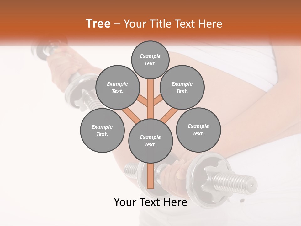 A Pregnant Woman Holding Two Dumbs In Her Belly PowerPoint Template