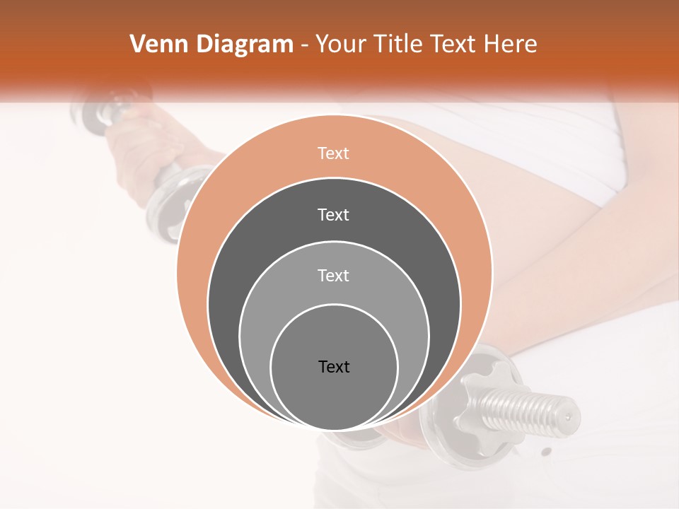 A Pregnant Woman Holding Two Dumbs In Her Belly PowerPoint Template
