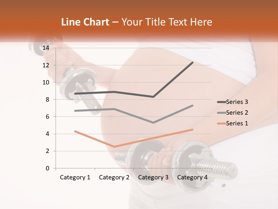 A Pregnant Woman Holding Two Dumbs In Her Belly PowerPoint Template