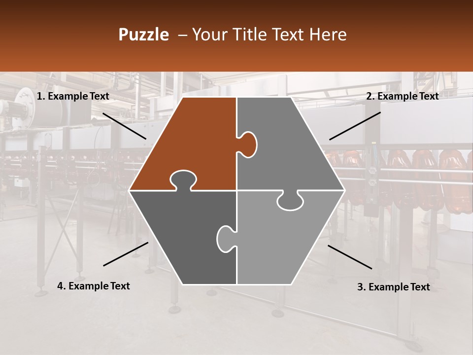 A Line Of Conveyor Belt In A Factory PowerPoint Template