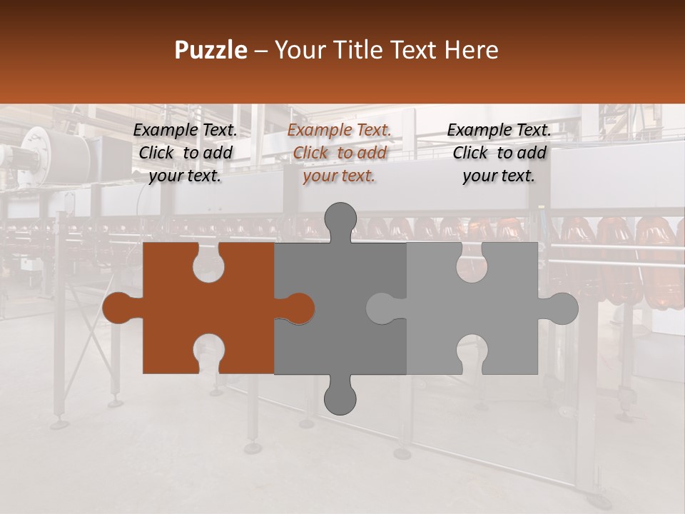 A Line Of Conveyor Belt In A Factory PowerPoint Template