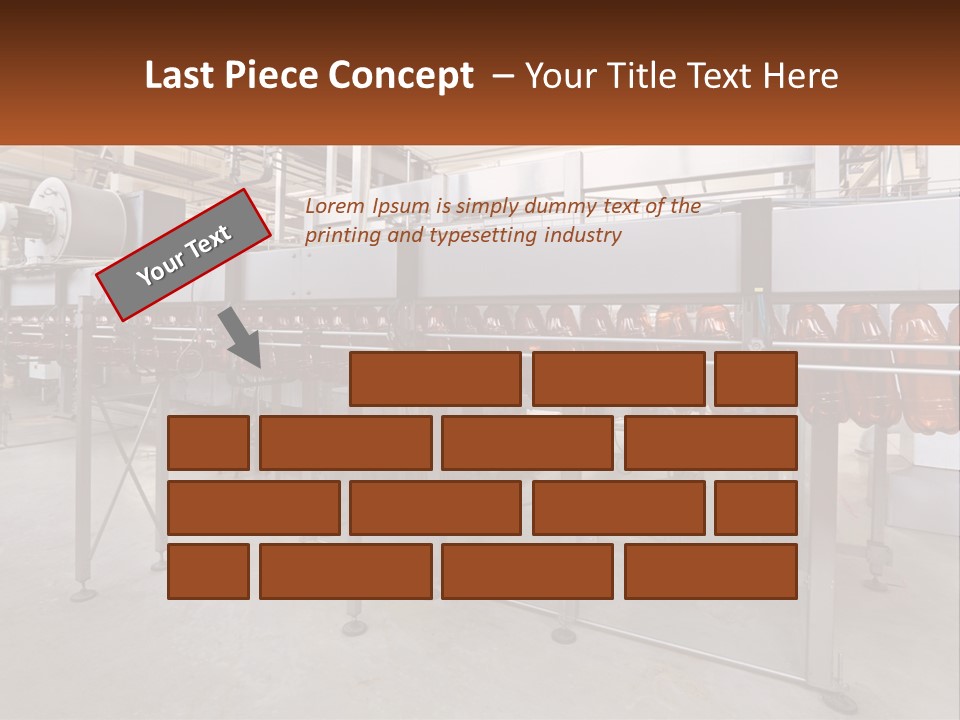 A Line Of Conveyor Belt In A Factory PowerPoint Template