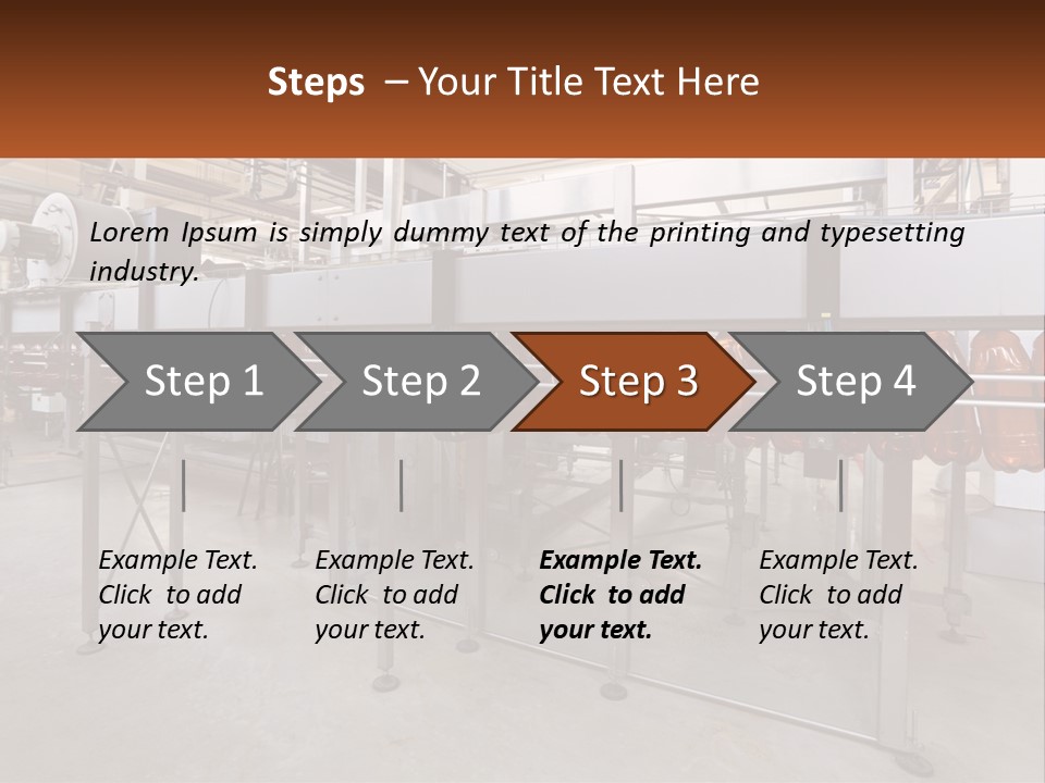 A Line Of Conveyor Belt In A Factory PowerPoint Template