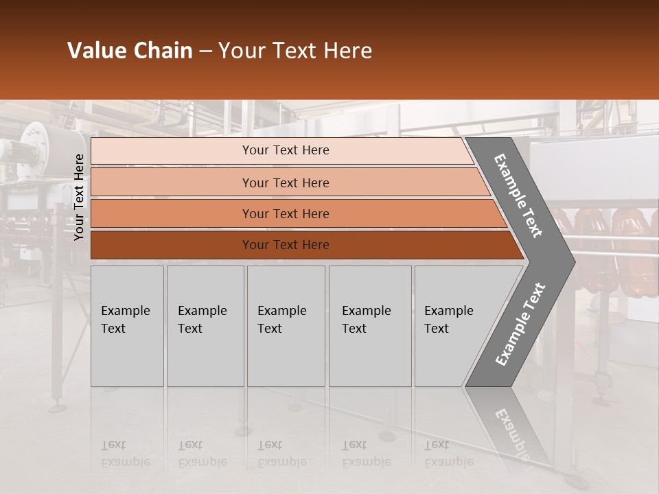 A Line Of Conveyor Belt In A Factory PowerPoint Template