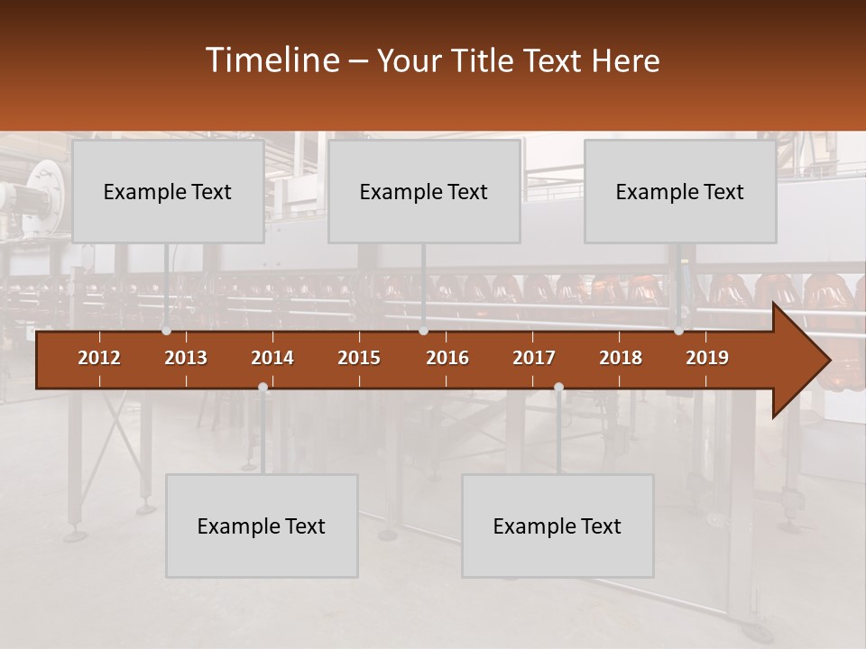 A Line Of Conveyor Belt In A Factory PowerPoint Template