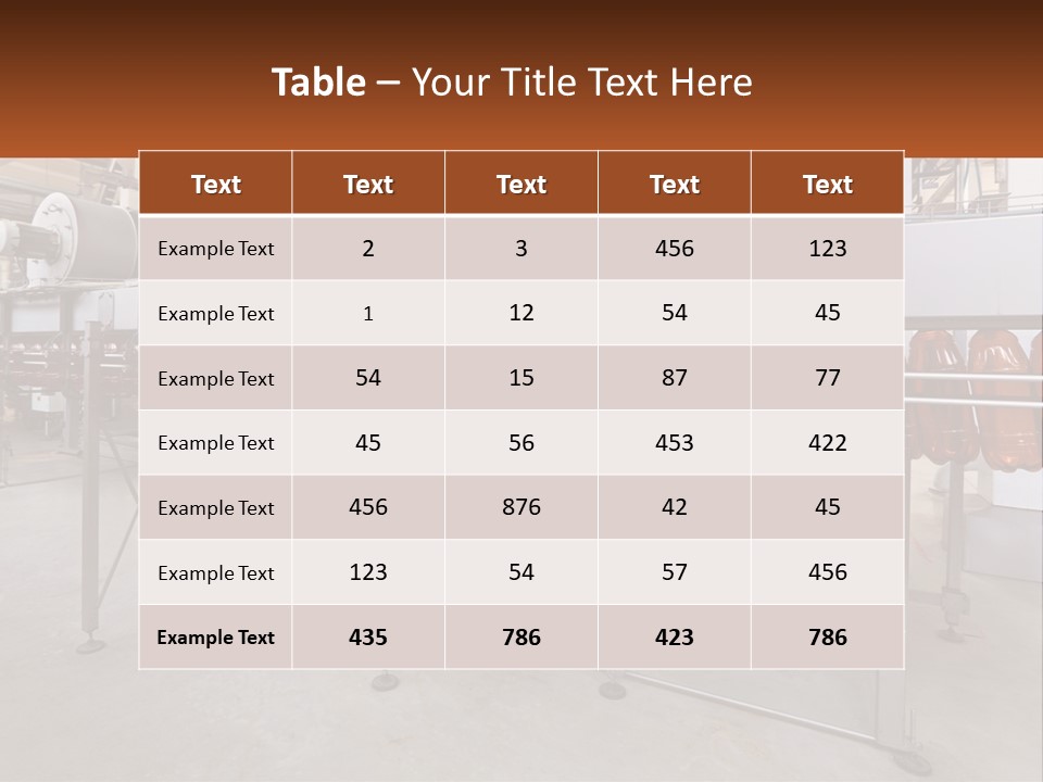 A Line Of Conveyor Belt In A Factory PowerPoint Template